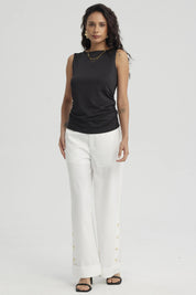 Polera Mujer Doble Capa Delantera Negro