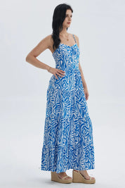 Vestido Mujer Largo Pabilo Azul