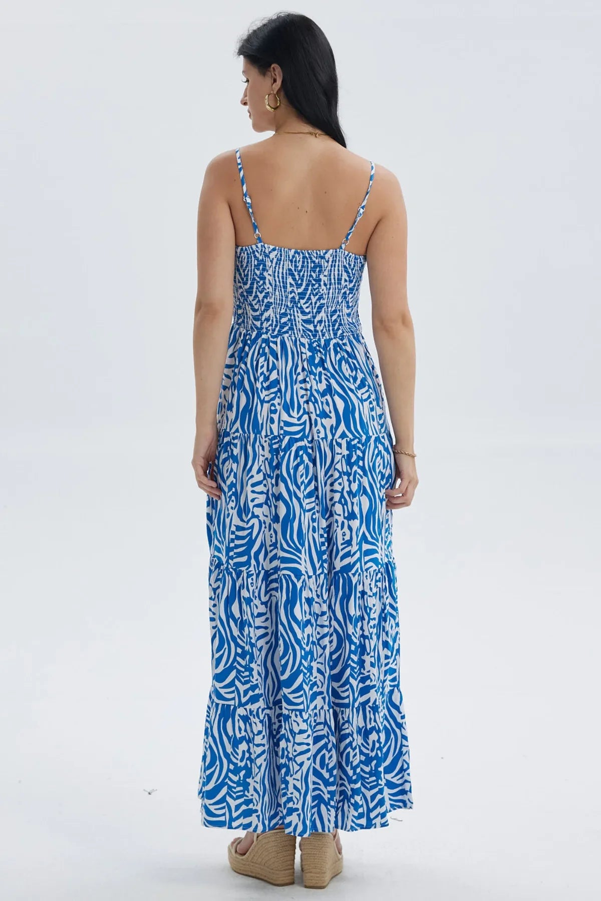 Vestido Mujer Largo Pabilo Azul