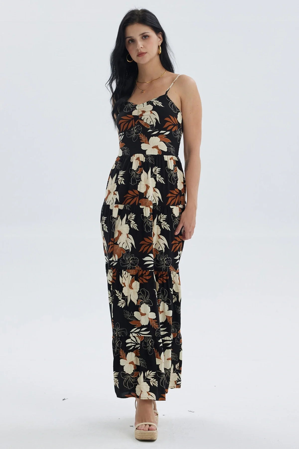 Vestido Mujer Largo Pabilo Negro