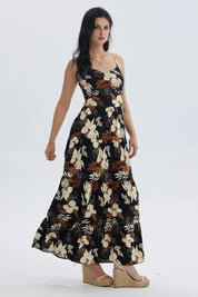 Vestido Mujer Largo Pabilo Negro