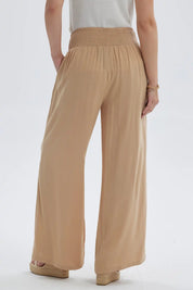 Pantalón Mujer Lazo Con Argolla Camel