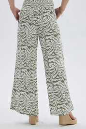 Pantalón Mujer Lazo Con Argolla Verde Musgo