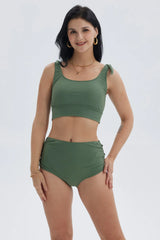 Traje de Baño Mujer Peto Pabilo Con Amarra Verde