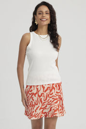 Polera Mujer Rib Grueso Crudo