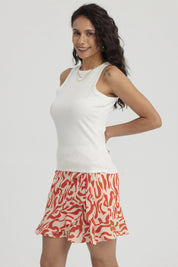 Polera Mujer Rib Grueso Crudo