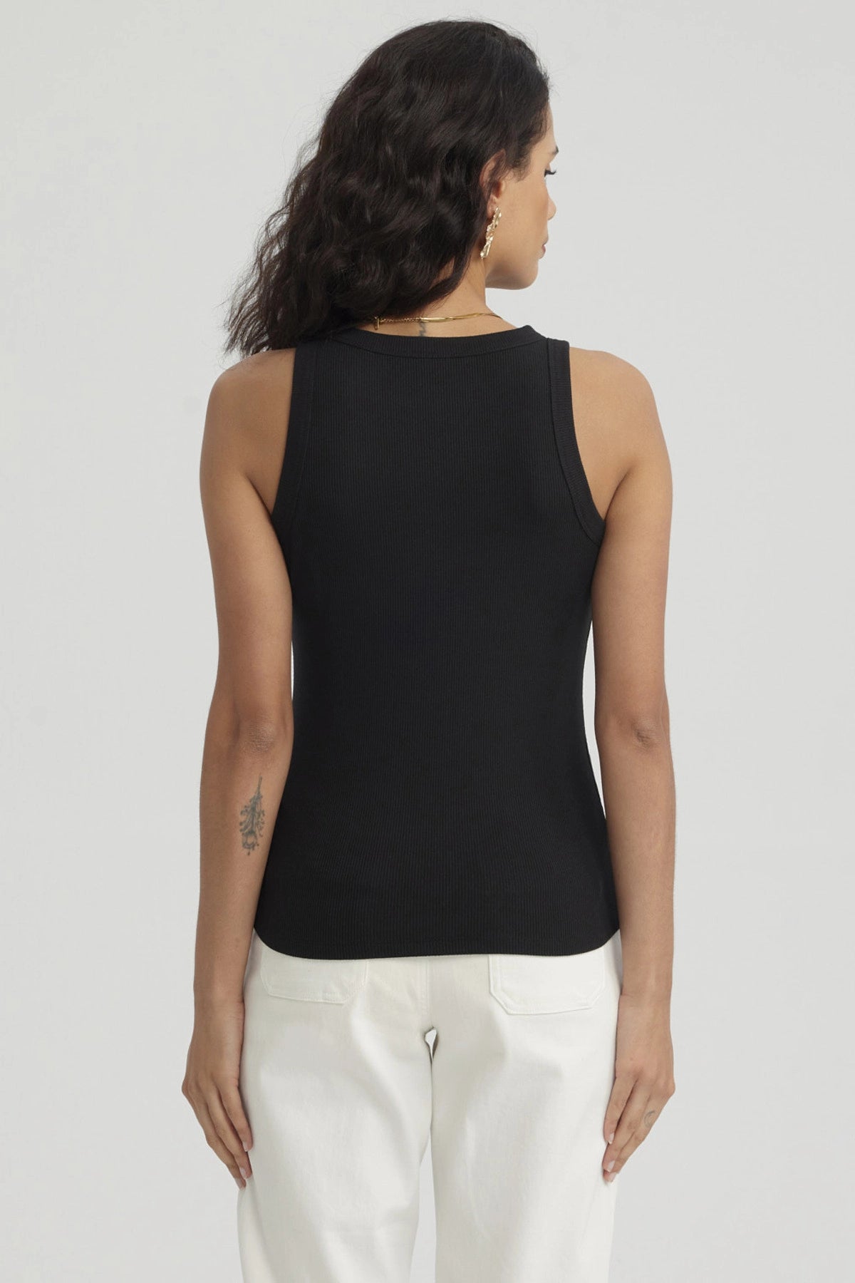 Polera Mujer Rib Grueso Negro