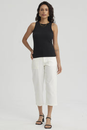 Polera Mujer Rib Grueso Negro