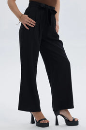 Pantalón Mujer Sastrero Con Cinturón Negro