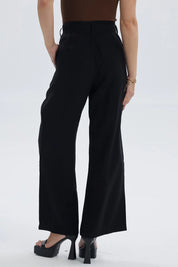 Pantalón Mujer Sastrero Con Cinturón Negro