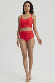 Traje de Baño Mujer Top Pabilo Rojo