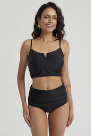 Traje de Baño Mujer Top Pabilo Negro