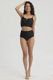 Traje de Baño Mujer Top Pabilo Negro