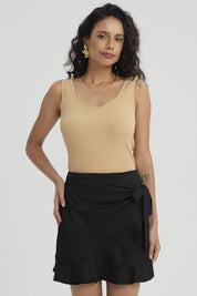 Polera Mujer Pabilo Seamless Camel