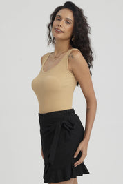 Polera Mujer Pabilo Seamless Camel