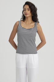 Polera Mujer Bipack Lisa Blanco / Negro