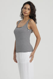 Polera Mujer Bipack Lisa Blanco / Negro