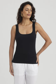 Polera Mujer Bipack Lisa Blanco / Negro