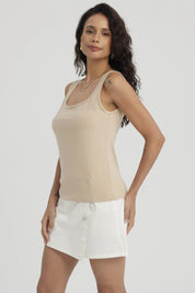 Polera Mujer Bipack Lisa Crudo