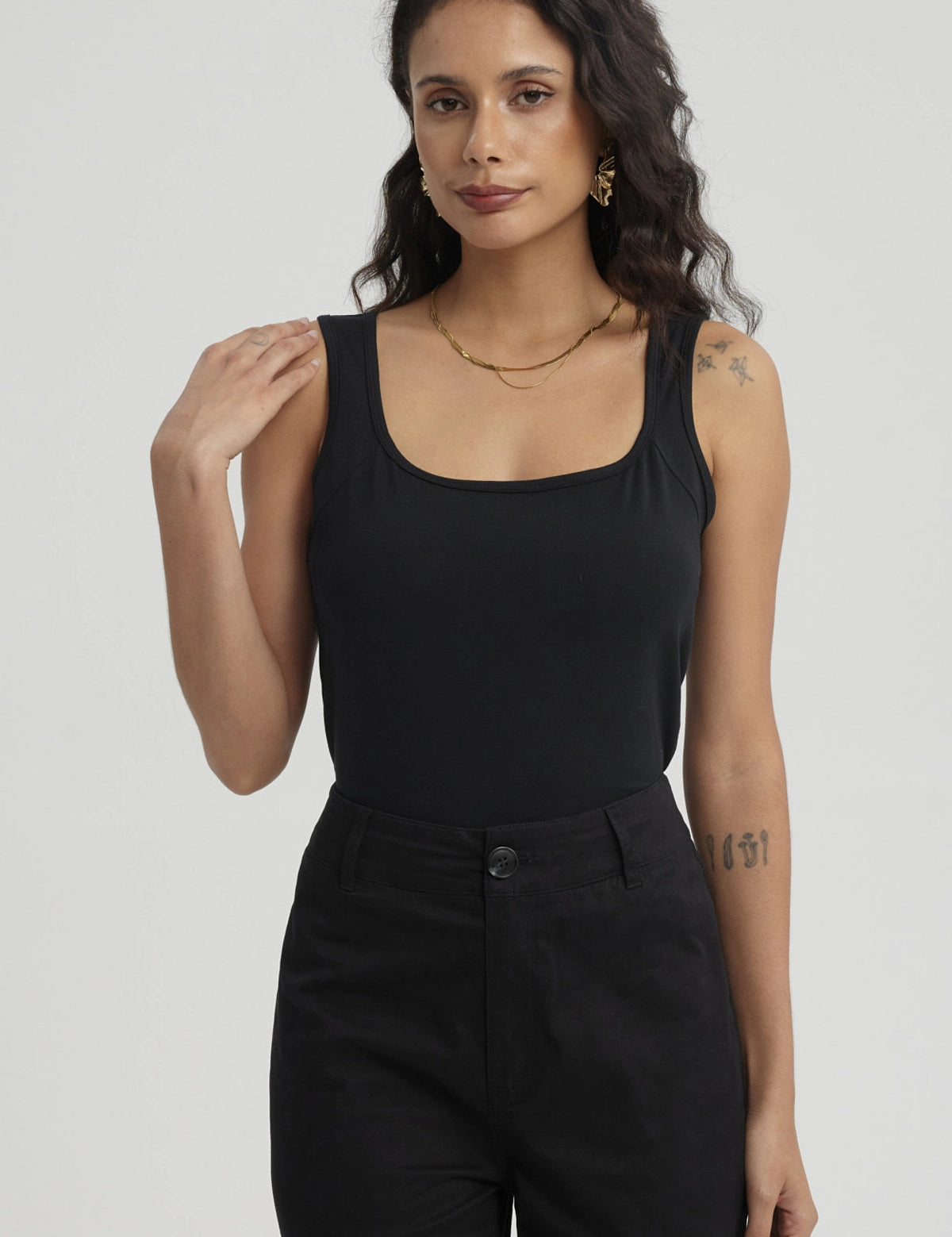 Polera Mujer Bipack Lisa Negro