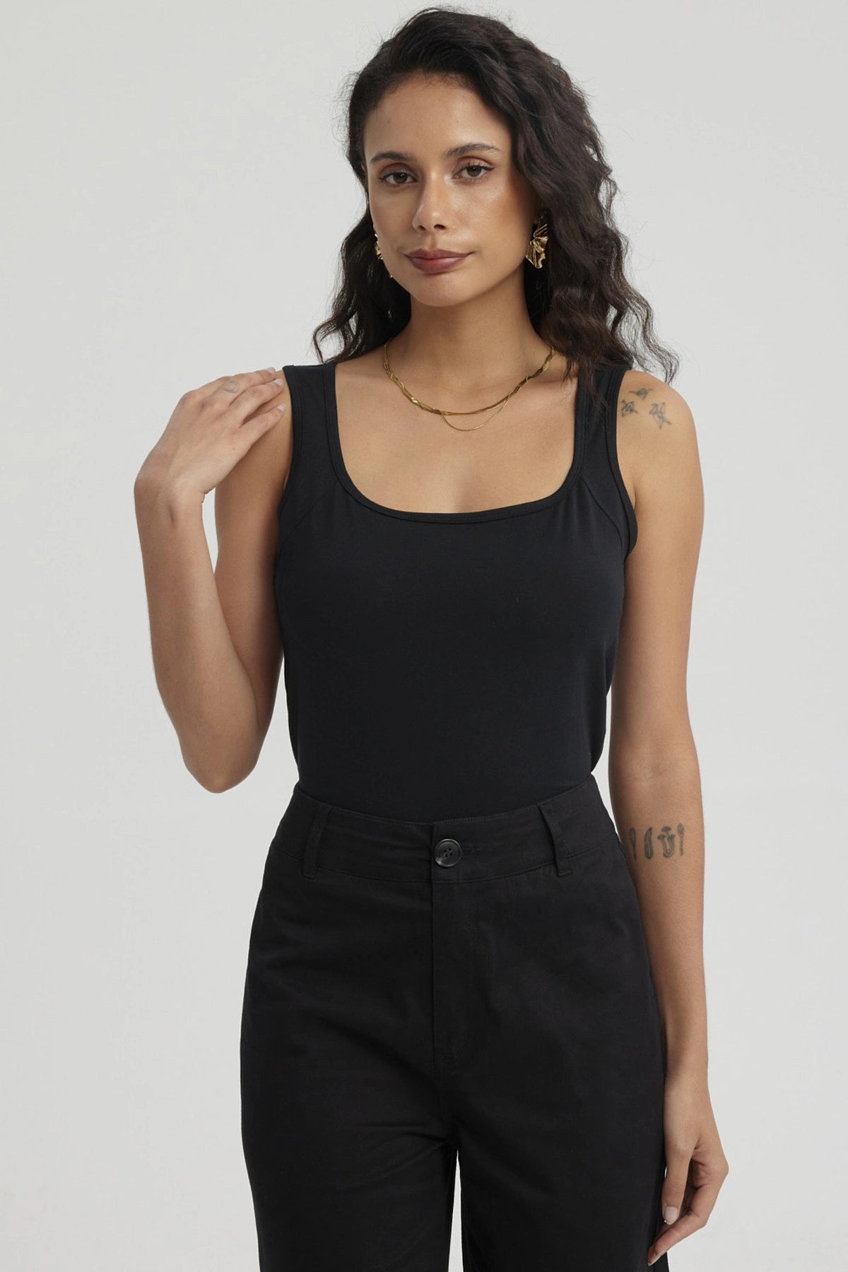Polera Mujer Bipack Lisa Negro