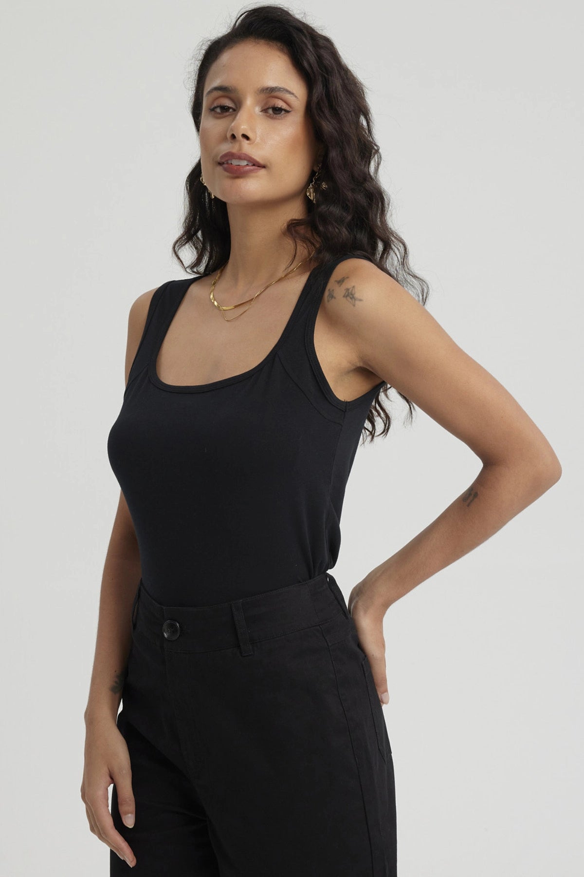 Polera Mujer Bipack Lisa Negro