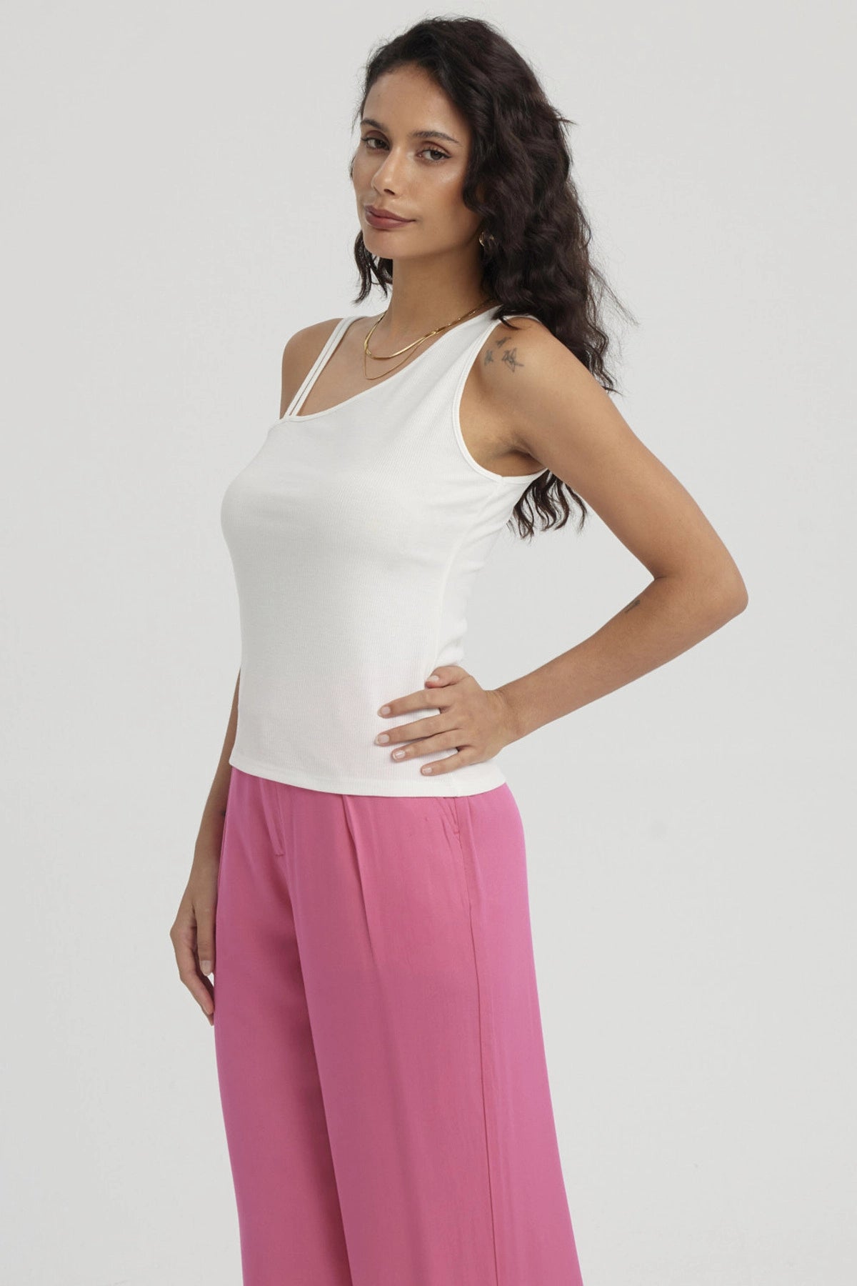 Polera Mujer Doble Pabilo Crudo