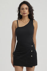 Polera Mujer Doble Pabilo Negro