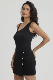 Polera Mujer Doble Pabilo Negro