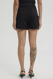 Short Mujer Gabardina Pretina Negro