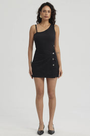 Short Mujer Gabardina Pretina Negro