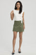 Short Mujer Gabardina Pretina Verde Musgo