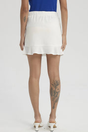 Falda Mujer Cruzada Costado Con Lazo Crudo