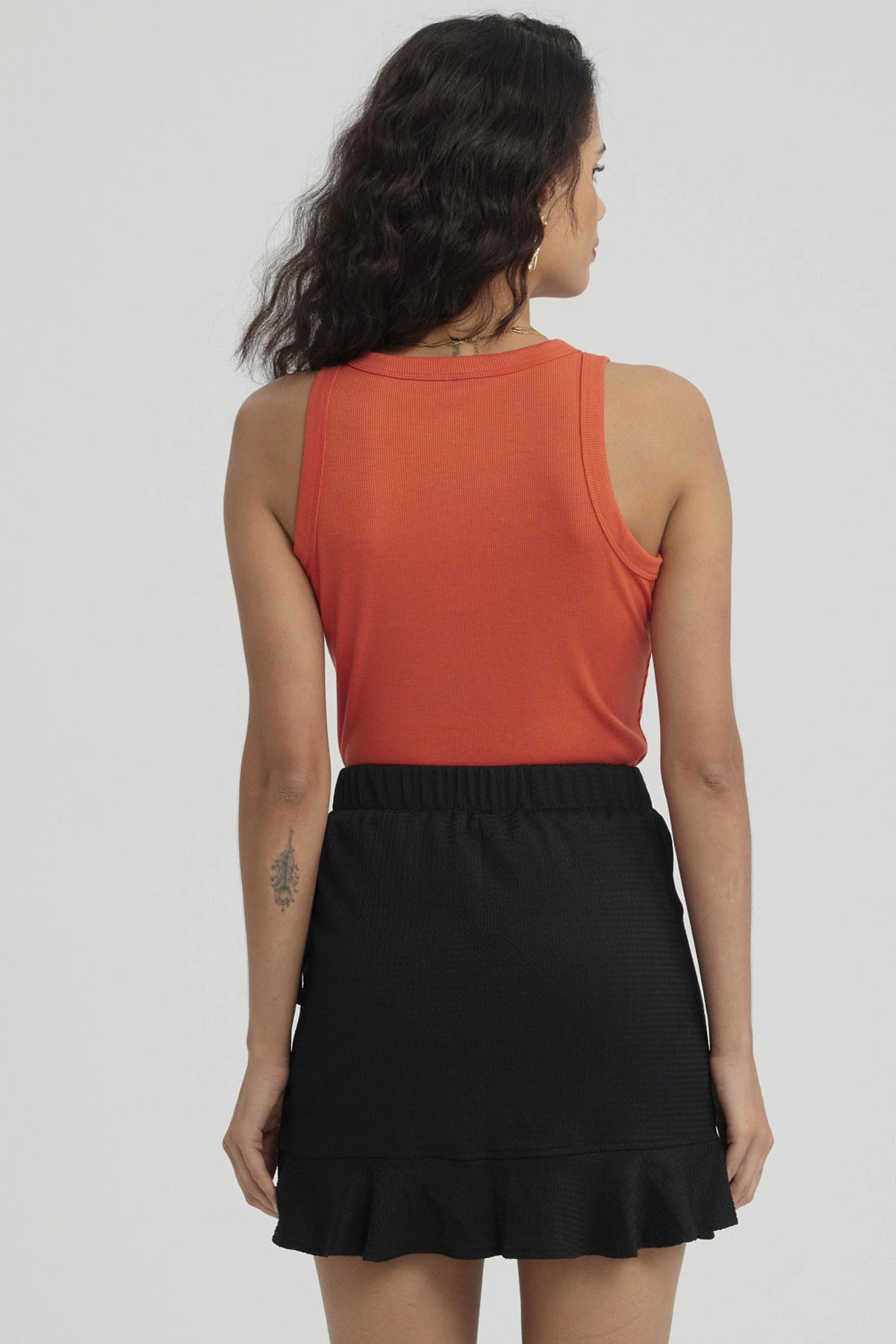 Falda Mujer Cruzada Costado Con Lazo Negro