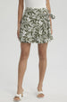 Falda Mujer Cruzada Costado Con Lazo Verde Musgo