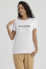 Polera Mujer Estampado Blanco