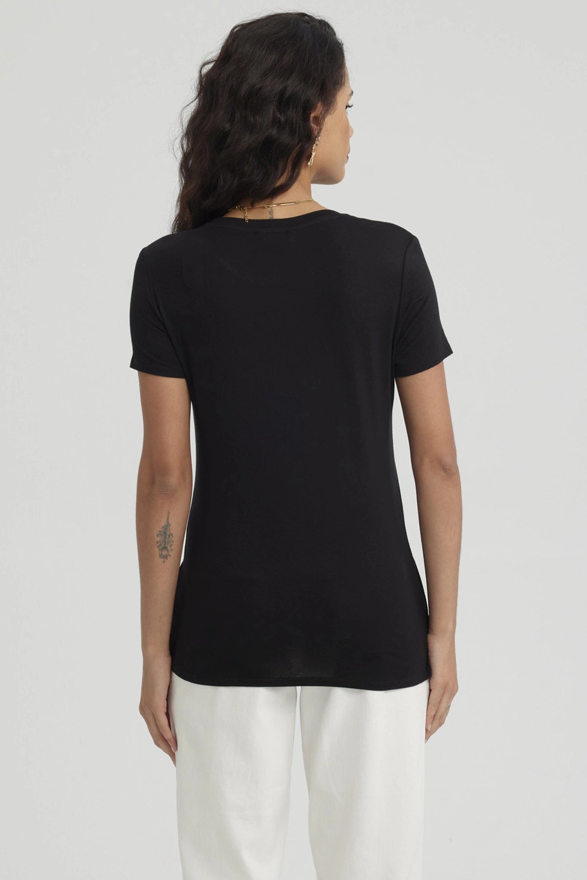 Polera Mujer Estampado Negro