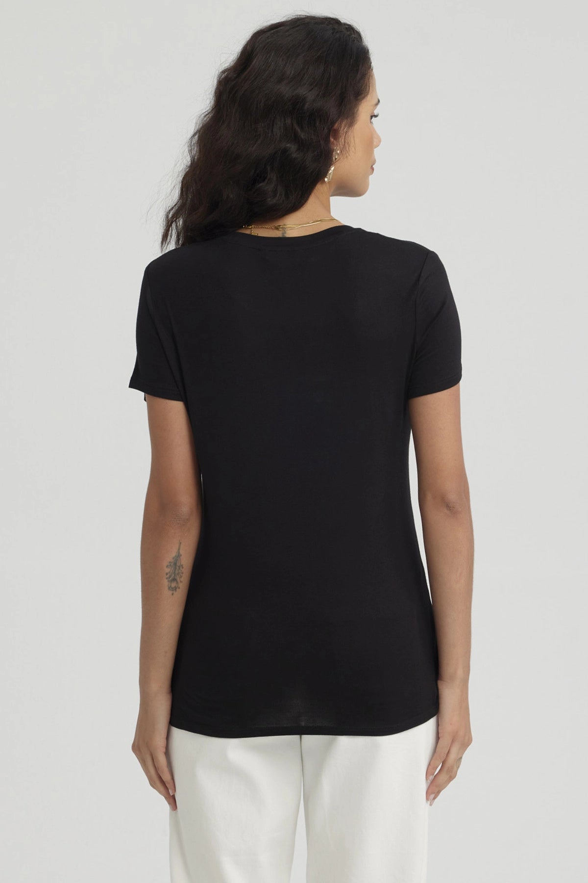 Polera Mujer Estampado Negro