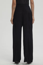 Pantalón Mujer Palazzo Pretina Elástica Negro