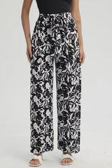 Pantalón Mujer Palazzo Pretina Elástica Turquesa