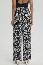 Pantalón Mujer Palazzo Pretina Elástica Turquesa