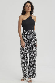 Pantalón Mujer Palazzo Pretina Elástica Turquesa