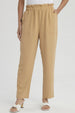 Pantalón Mujer Calce Slim Bolsillo Camel