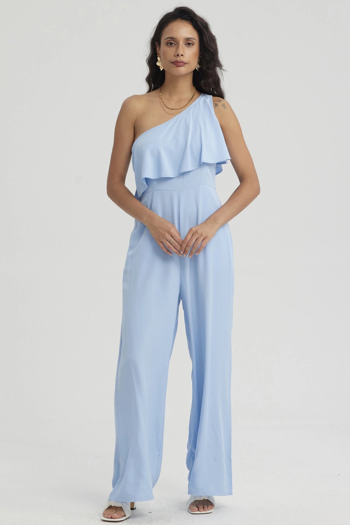 Enteritos Mujer Largo Aplicación Celeste