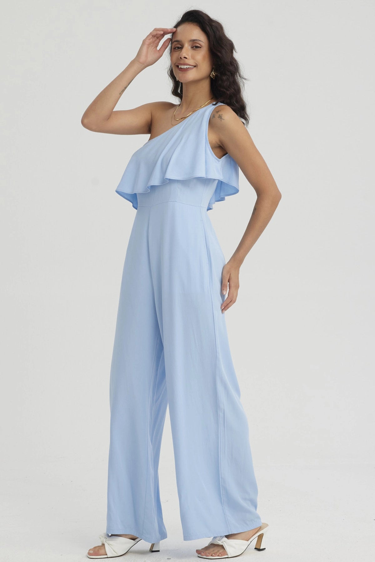 Enteritos Mujer Largo Aplicación Celeste