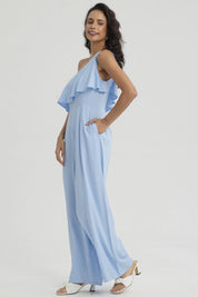 Enteritos Mujer Largo Aplicación Celeste