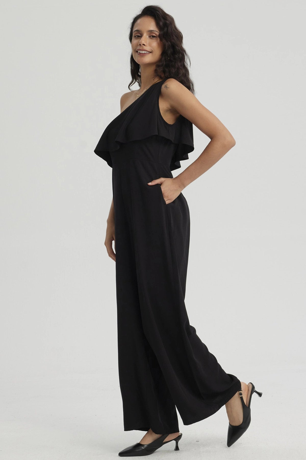 Enteritos Mujer Largo Aplicación Negro