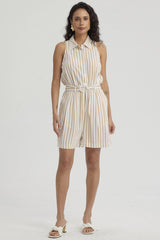 Enteritos Mujer Short Viscosa Naranjo