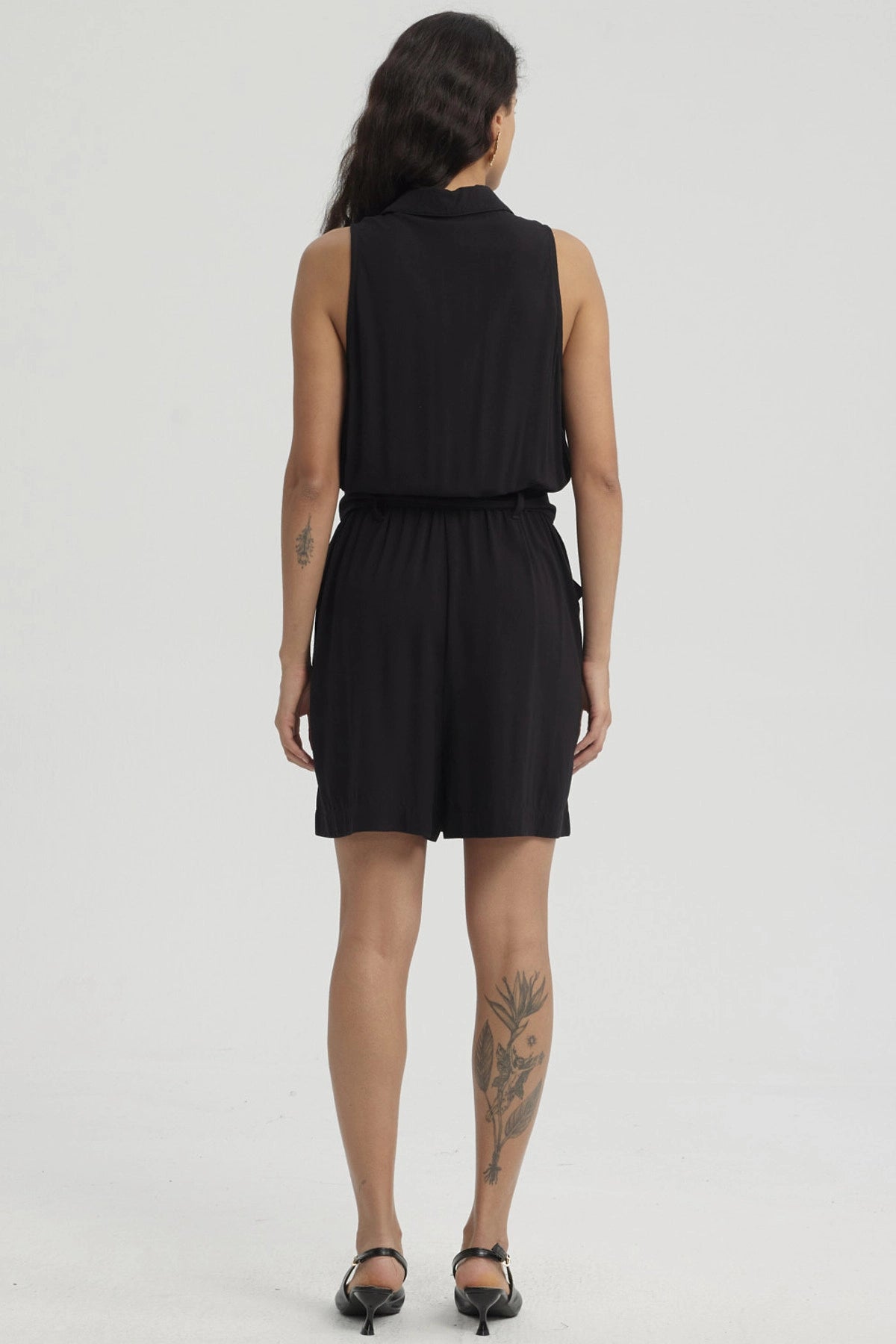 Enteritos Mujer Short Viscosa Negro