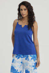 Polera Mujer Textura Azulino